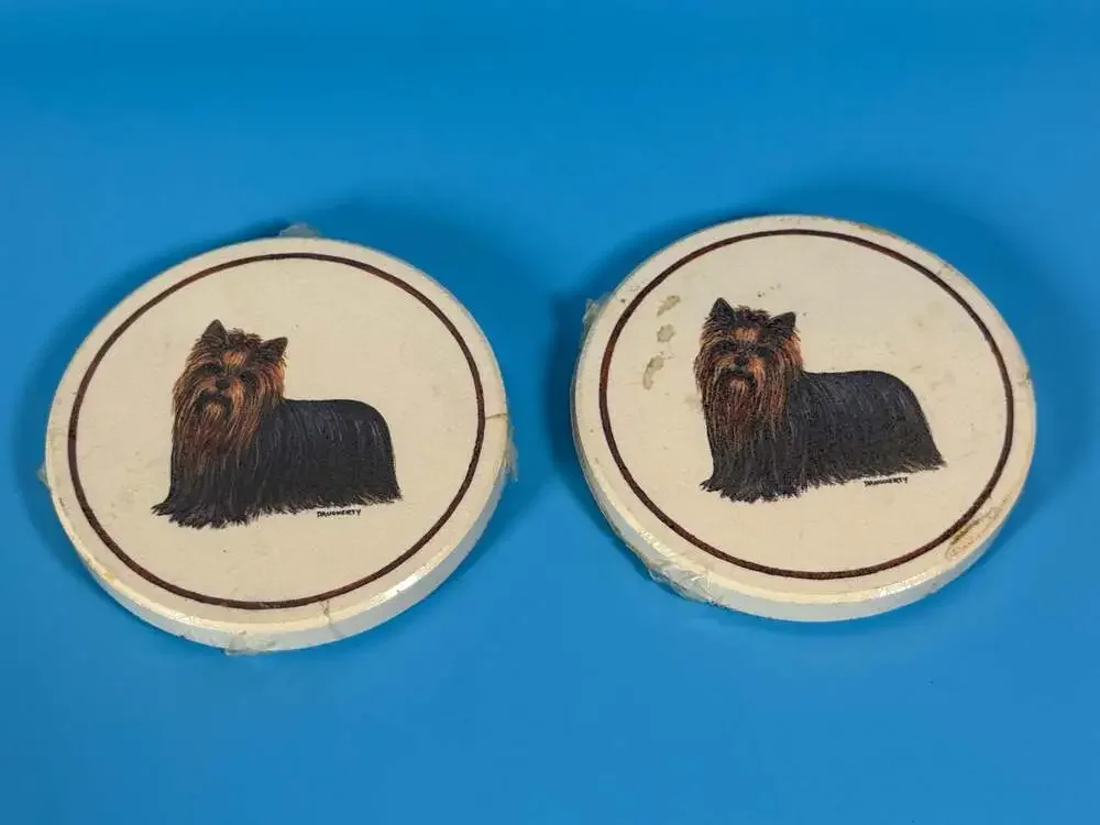 Yorkshire Terrier Coasters Set of 2